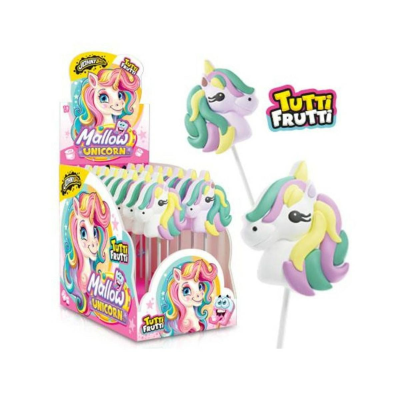 Mallow Unicorn JB 35g – färgglada marshmallows formade som enhörningar