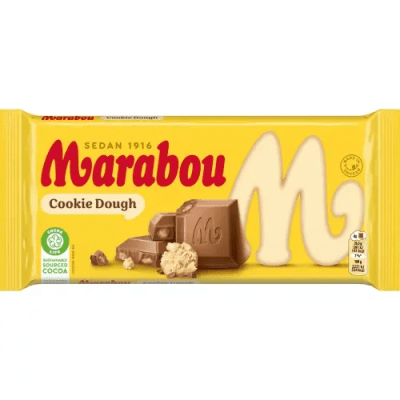 Marabou Cookie Dough chokladkaka 160g – 15-pack för kiosker och butiker