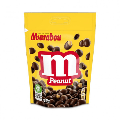Marabou M Peanut 135g – Mjölkchoklad med jordnötter, 15-pack