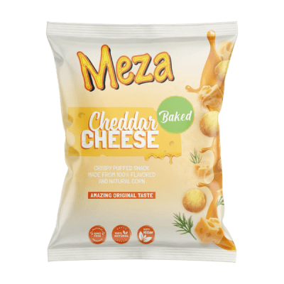 Meza Chips Cheddar – Ostkryddade majschips 135g i 18-pack