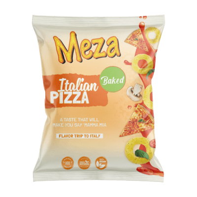 Zoom bild av Meza Chips Pizza – Majschips med pizzasmak, 135g i 18-pack