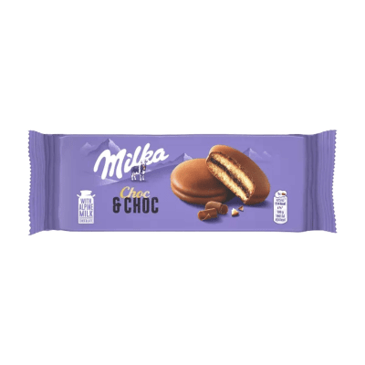Milka Choc & Choc 150g – Mjuk chokladkaka med krämig fyllning