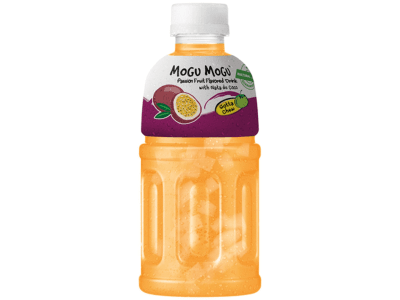 Mogu Mogu Passion Fruit 320 ml – passionsfruktsdryck med nata de coco i 24‑pack