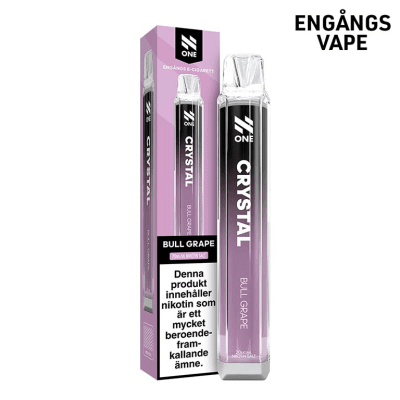 N One Crystal Mesh Bull Grape engångsvape – smak av energidryck och vindruva, 20 mg/ml, 10-pack