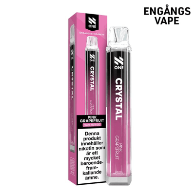 N One Crystal Mesh Pink Grapefruit – engångsvape med rosa grapefrukt, 20 mg nikotinsalt, 10-pack