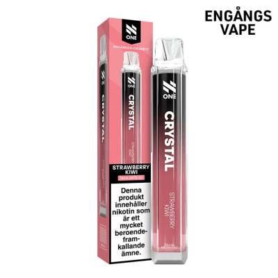 N One Crystal Mesh Strawberry Kiwi – engångsvape med jordgubb & kiwi, 20 mg nikotinsalt, 10-pack