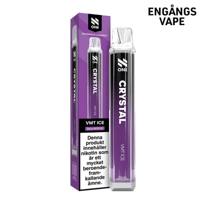 N One Crystal Mesh VMT Ice engångsvape – svartvinbär och hallon med ice, 20 mg nikotinsalt, 10-pack