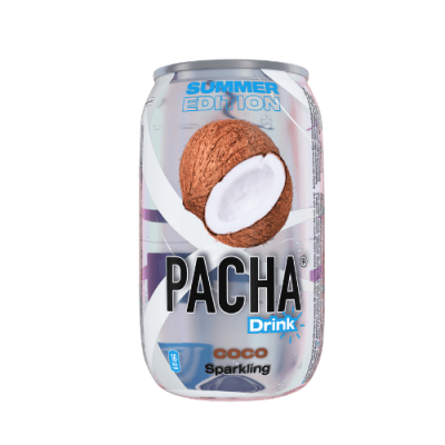 Zoom bild av PACHA Drink Coconut 24×33 cl – läsk med exotisk kokossmak