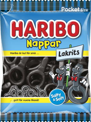 HARIBO LAKRITS NAPPAR PÅSE 20X80G