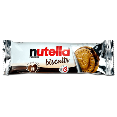 Nutella Biscuits 3-pack med krämig hasselnötsfyllning