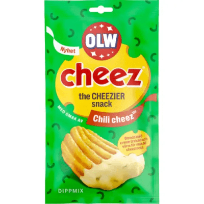 Zoom bild av OLW Dipmix Chili Cheez – ostig och kryddig dipmix i 23g påsar, 16-pack