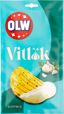 OLW Dippmix Vitlök 21g – Dipkrydda med vitlökssmak i 16-pack