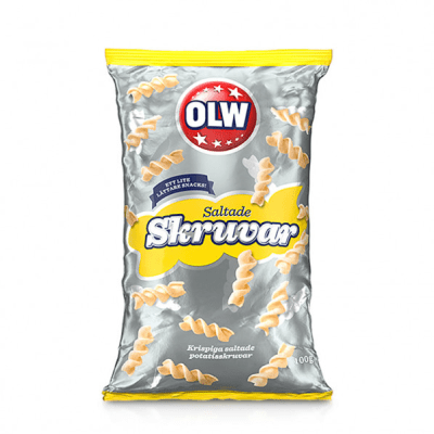 OLW Former Skruvar 100g – Krispiga ostskruvar med fyllig smak i portionspåse