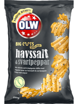OLW Big Cuts Havssalt & Svartpeppar 21x160g