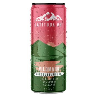 Latitude 65° Vildmark Jordgubb Melon 33cl – fruktig dryck i 24-pack.
