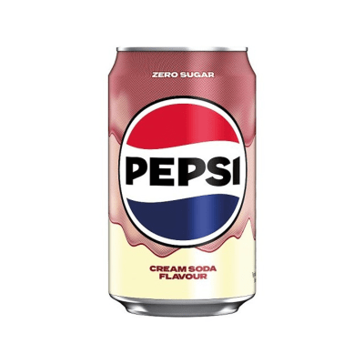 Pepsi Cream Soda 33cl – Läsk med smak av cola och krämig vanilj