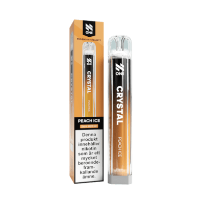 N One Crystal Cube Peach Ice 20mg – disposable vape med persika och mentol.