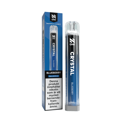 N One Crystal Cube Blueberry 20mg – disposable vape med blåbärssmak.