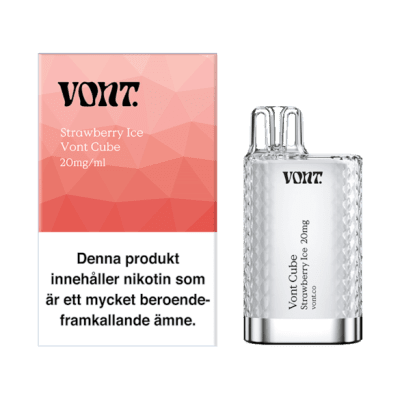 Vont Cube Strawberry Ice 20mg engångs vape jordgubb 10-pack