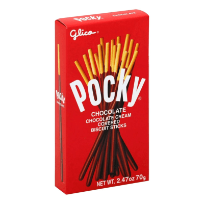 Zoom bild av Pocky Chocolate 47g kexpinnar med choklad japanskt snacks