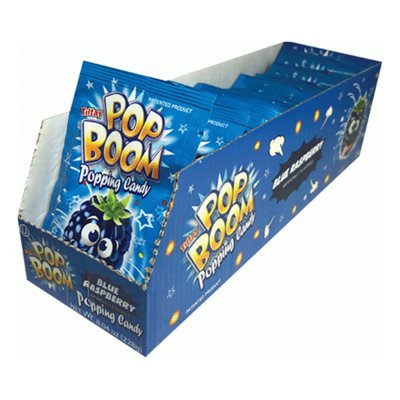 POP BOOM BLUE RASPBERRY POPPING CANDY 24ST