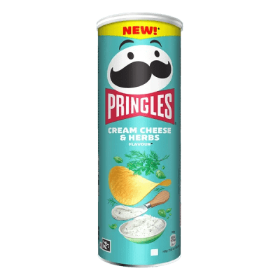 Zoom bild av Pringles Cream Cheese & Herbs 165 g – potatischips med färskost och örter