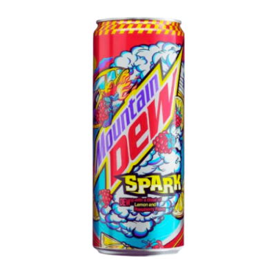 Zoom bild av Mountain Dew Spark 33cl burk läsk hallon citrus smak