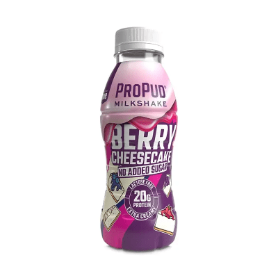 Propud Milkshake Berry Cheesecake 330ml – proteinshake med bär och cheesecake i 8-pack