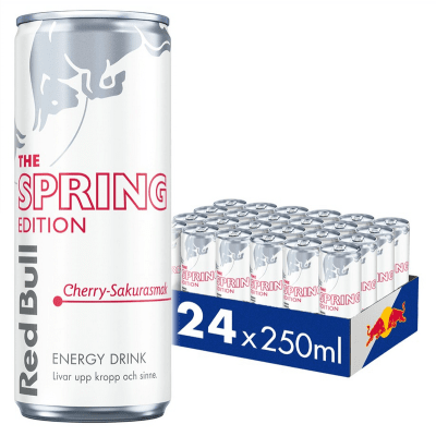 Red Bull Spring Edition Cherry Sakura 250ml – energidryck med körsbärssmak i 24-pack.