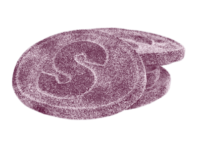 S-Märke Sour Blackcurrant – syrligt svartvinbärsgodis i 4kg storpack