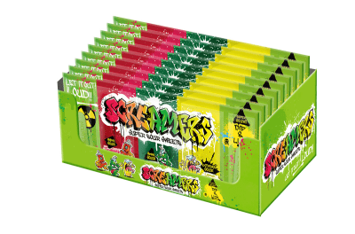 Screamers Dip & Lick 22g – klubbor med super-surt pulver i smakerna citron, jordgubb och äpple