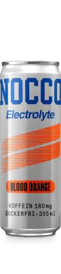 NOCCO Electrolyte Blood Orange – sockerfri funktionsdryck med elektrolyter, 24x335ml