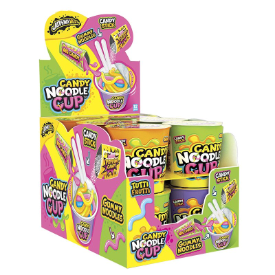 Sour Noodle Cup JB 65g – syrliga nudelformade gelégodisar i kopp
