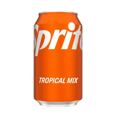 Sprite Tropical Mix 355ml – citron-lime läsk med tropisk smak i 12-pack, perfekt för kiosker, butiker och livsmedelsbutiker.
