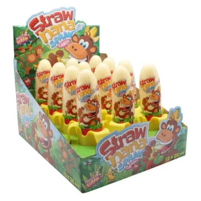 Strawnana Spray 25ml – godisspray med jordgubb och banan i 12-pack