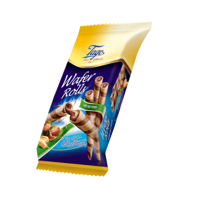 Zoom bild av Tago Wafer Rolls Nut Cream 150 g – krispiga waferrullar med nötkräm