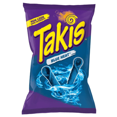 Takis Blue Heat 100g – kryddiga blå majschipsrullar