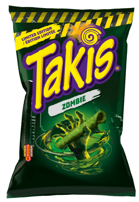 Takis Zombie 100g – starka majssnacks med lime och gurka i 18-pack