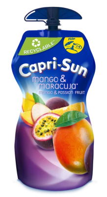 Zoom bild av Capri-Sun Mango & Maracuja 33cl dryckespåse – fruktdryck i 15-pack för återförsäljare