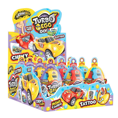 Turbo Egg JB 10g – äggformat tuggummi med överraskande fyllning