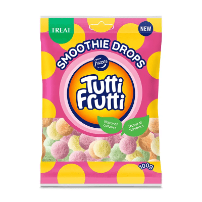 Tutti Frutti Smoothie Drops 100g – fruktigt godis i 24-pack.