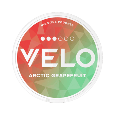Zoom bild av VELO Arctic Grapefruit nicotine pouches – tobakfria, grapefrukt och mint, slim format