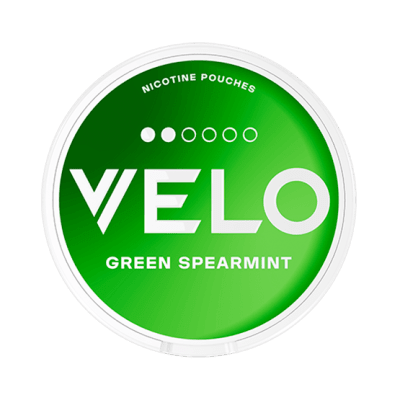 VELO Green Spearmint – tobaksfria nikotinpåsar med spearmint & mentol, slim format