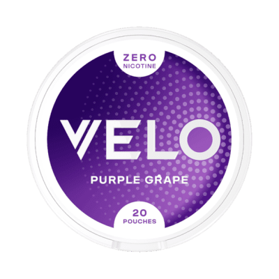 VELO Purple Grape ZERO – nikotinfria all white-påsar med vindruvssmak i slim-format.