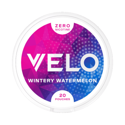 VELO Wintery Watermelon ZERO – nikotinfria all white-påsar med vattenmelon och kylande smak.
