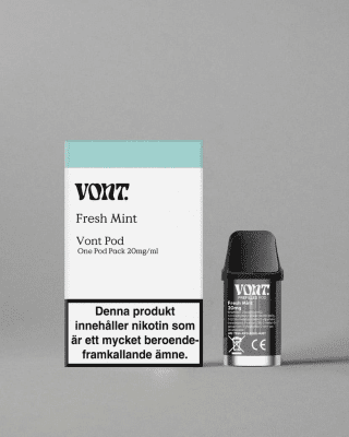 Vont Pod Fresh Mint 20mg 10-pack – förfyllda pods med frisk och svalkande mintsmak, kompatibla med Vont Pod System, idealiska fö