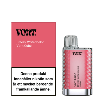 Vont Cube Breezy Watermelon – engångsvape med smak av Watermelon, 20mg nikotin