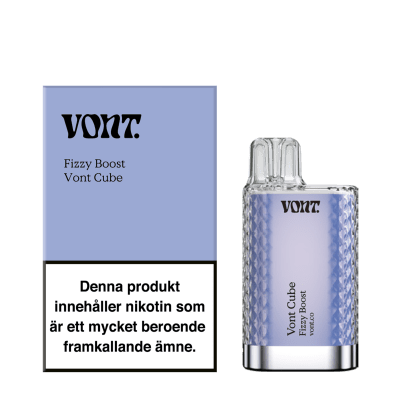 Vont Cube Fizzy Boost – engångsvape med smak av Boost, 20mg nikotin