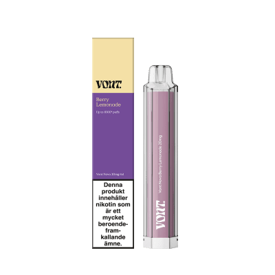 Vont Nova Berry Lemonade – engångsvape med smak av Lemonade, 20mg nikotin