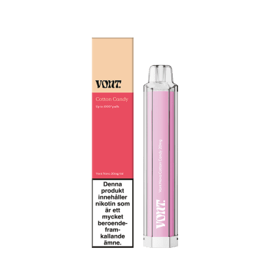 Vont Nova Cotton Candy – engångsvape med smak av Candy, 20mg nikotin